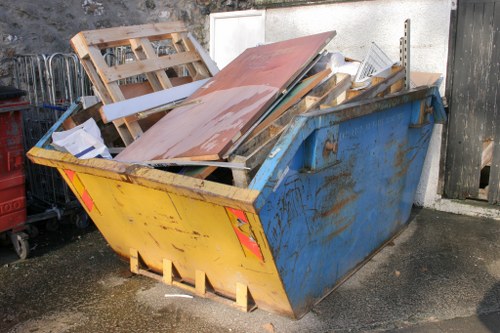 Various types of builders waste materials