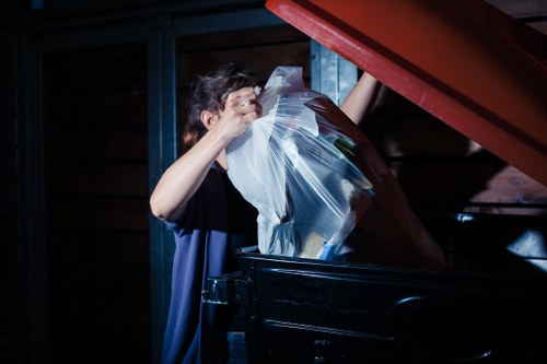 Community members participating in recycling programs