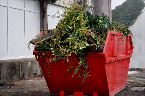 Commercial waste management services at a local business